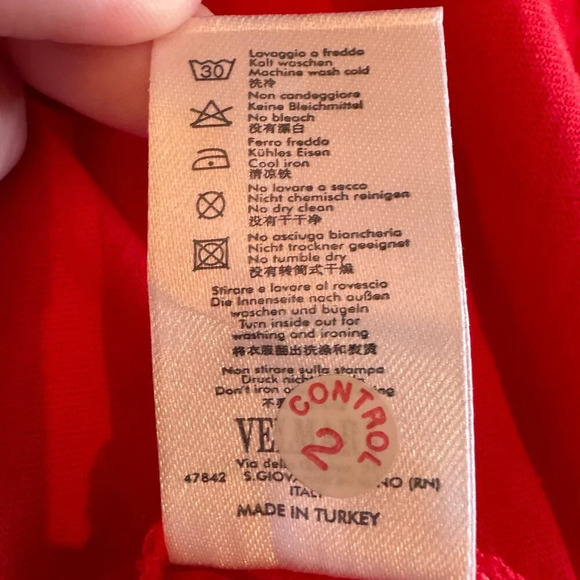 Moschino Swim Shirt Size Small Women's Red Sunny Milano Graphic  Summer Designer - Picture 12 of 14